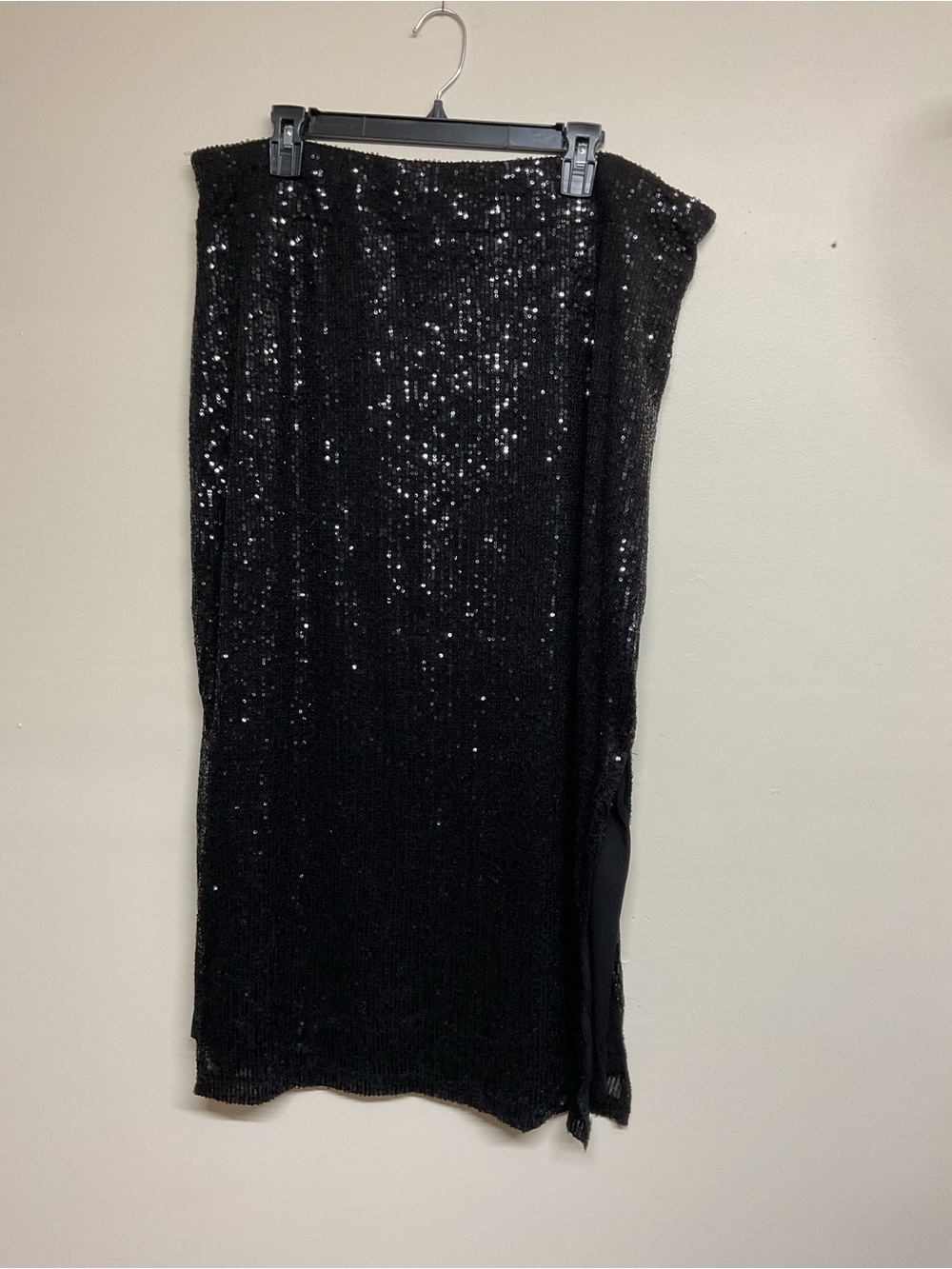 navabi Black Sequin Maxi Skirt